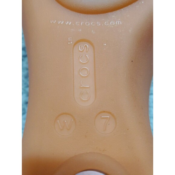 Crocs Isabella Sandals Womens Size 7 Orange Mini Wedge Flip Flops Casual Jelly - Picture 6 of 10